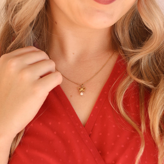 Jane Bow Necklace