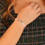 Clara Bracelet Set in White