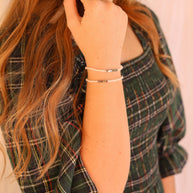 Clara Bracelet Set in White