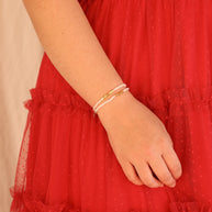 Clara Bracelet Set in White