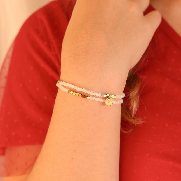 Clara Bracelet Set in White