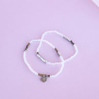 Clara Bracelet Set in White
