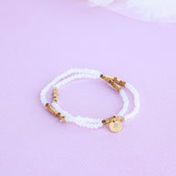 Clara Bracelet Set in White