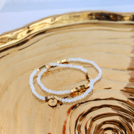 Clara Bracelet Set in White