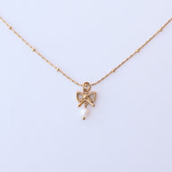 Jane Bow Necklace