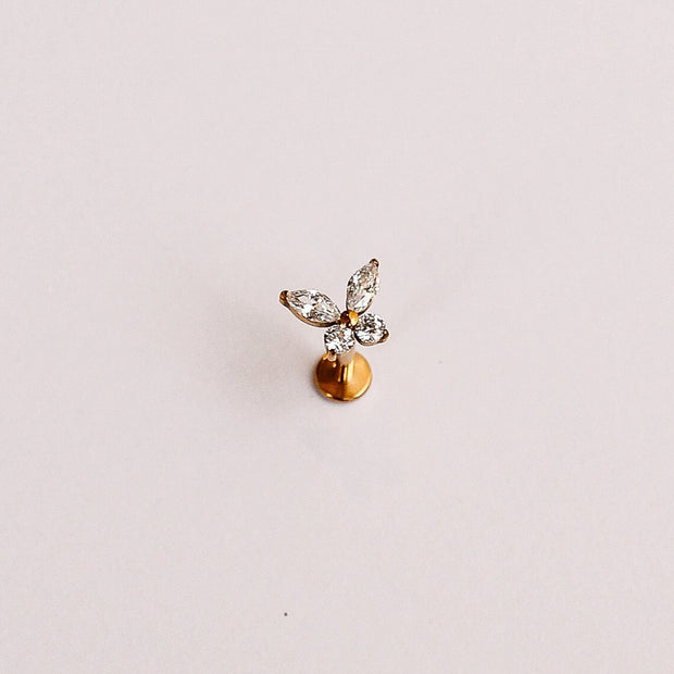 Crystal Butterfly Flat Back Stud