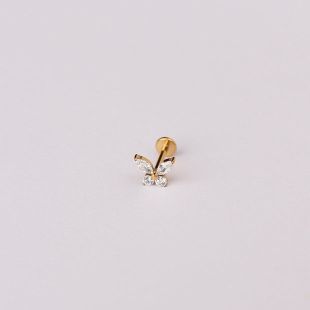 Crystal Butterfly Flat Back Stud