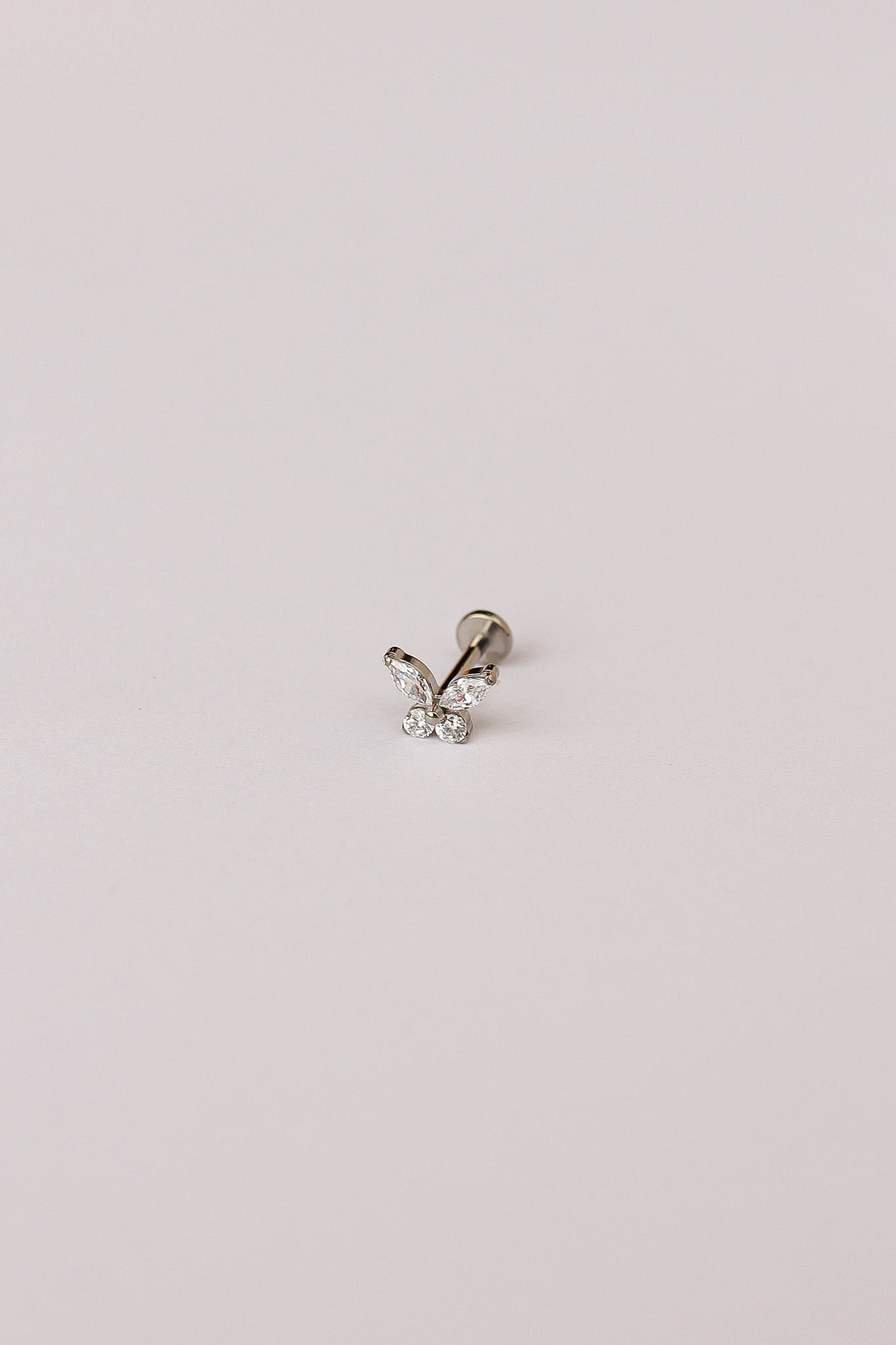 Crystal Butterfly Flat Back Stud