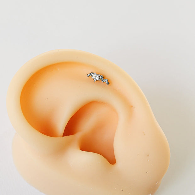 Star Cluster Flat Back Stud