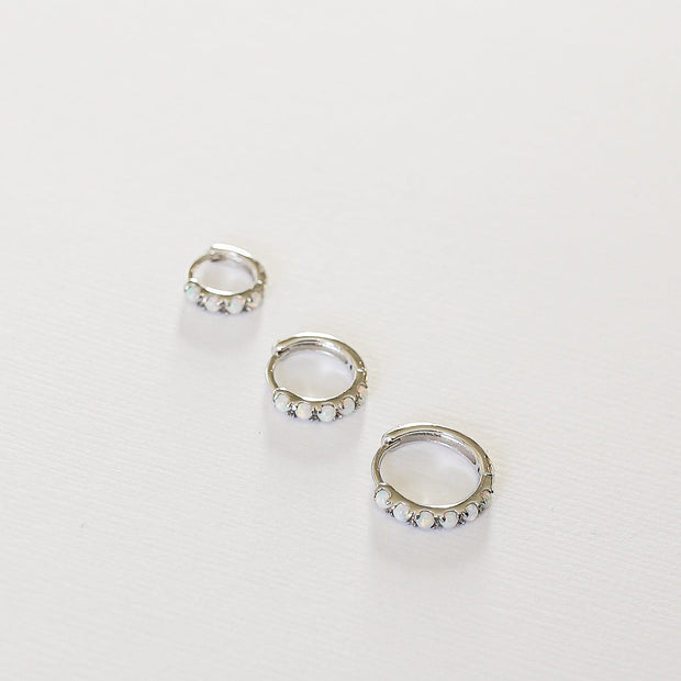 Micro Opal Hoop