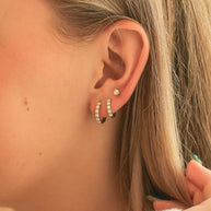 Micro Opal Hoop