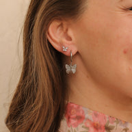 Crystal Butterfly Flat Back Stud