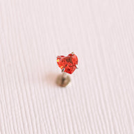 Queen of Hearts Flat Back Stud