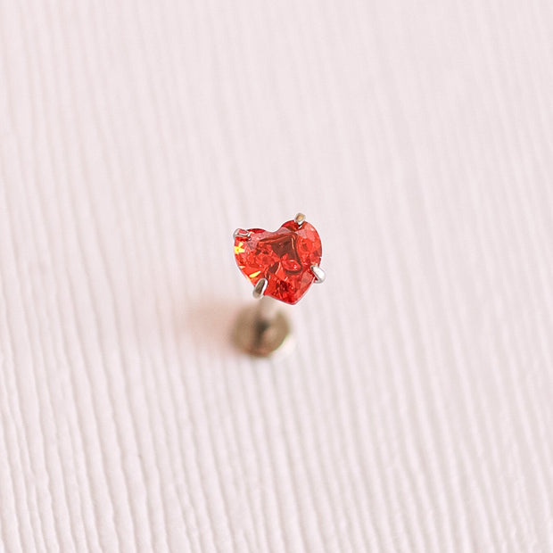 Queen of Hearts Flat Back Stud