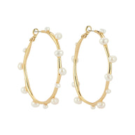 Isla Pearl Hoop Earrings