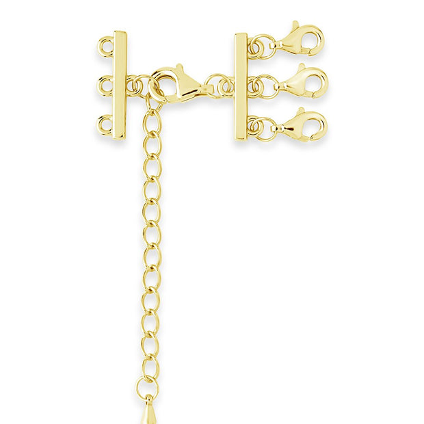 Sterling Silver 3 Layer Necklace Spacer