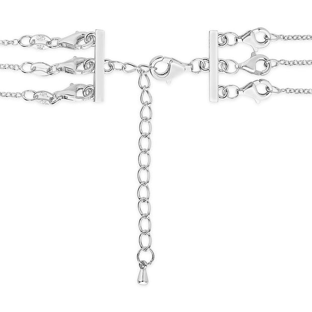 Sterling Silver 3 Layer Necklace Spacer