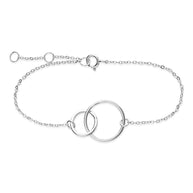 Sterling Silver Interlocking Circle Bracelet