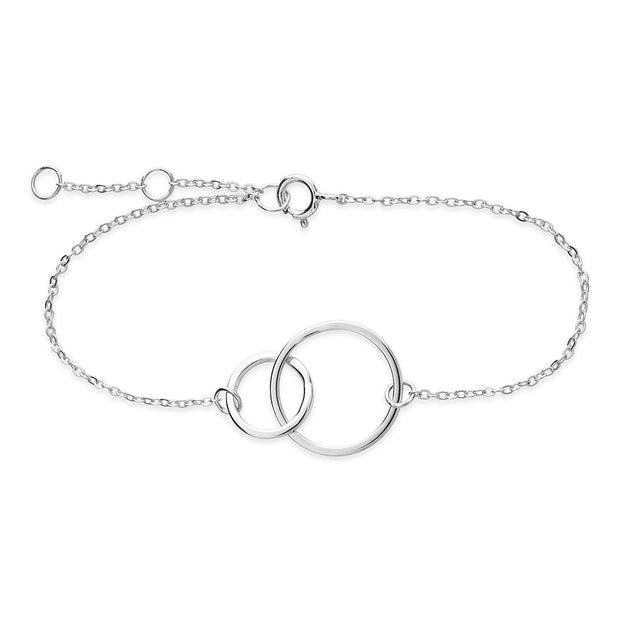 Sterling Silver Interlocking Circle Bracelet