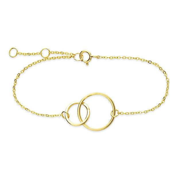 Sterling Silver Interlocking Circle Bracelet