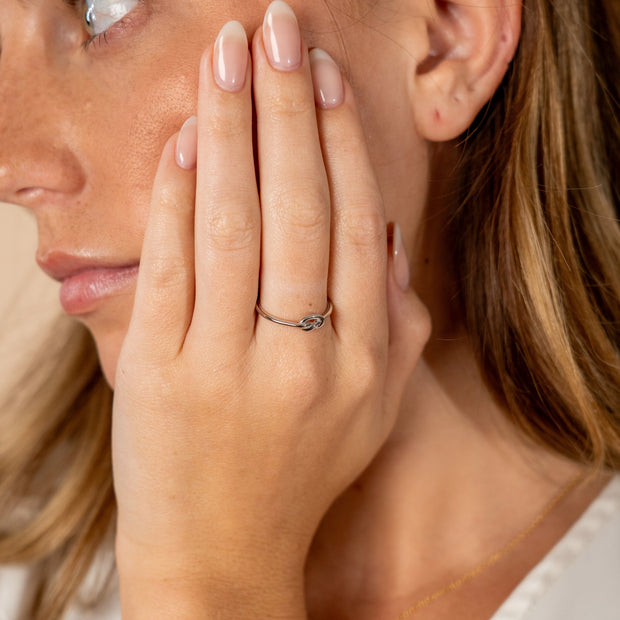 Sterling Silver Love Knot Ring