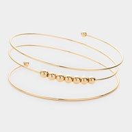 Metal Ball Pointed Coil Bracelet