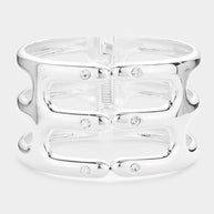 Hinged Metal Cage Bracelet