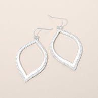 Textured Metal Open Frame Earrings