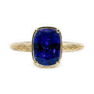 Sterling Silver Mini Sapphire Cushion Ring