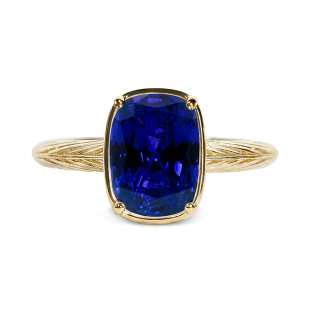 Sterling Silver Mini Sapphire Cushion Ring