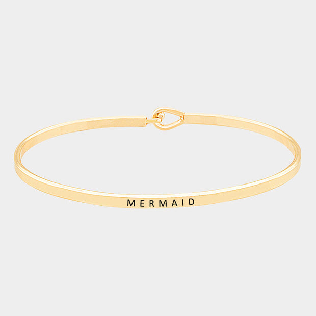 "Mermaid" Brass thin metal hook bracelet