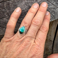Hubei Turquoise Teardrop Ring | Size 6.5