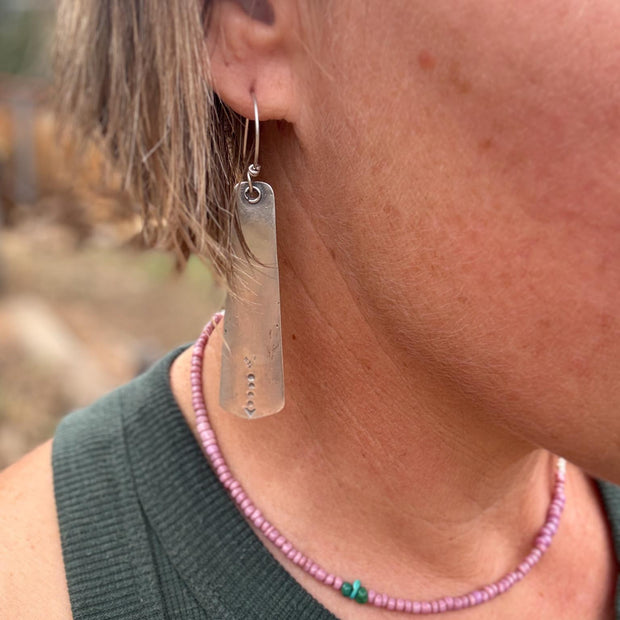 Sterling Silver Tapered Dangle Earrings | Longevity Northbound
