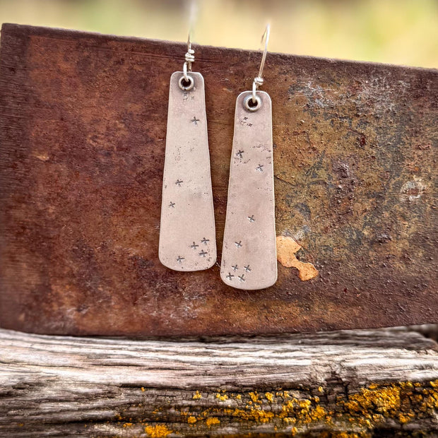 Sterling Silver Tapered Earrings | Longevity Celestial