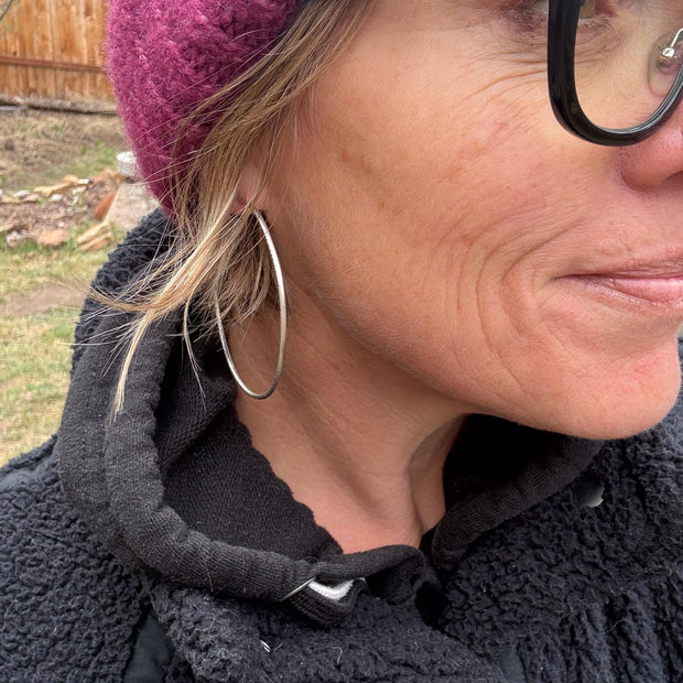 Trace Hoops | Sterling Silver