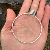 Trace Hoops | Sterling Silver