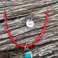 Carry Necklace | African Trade + Sterling Silver + Hubei Turquoise