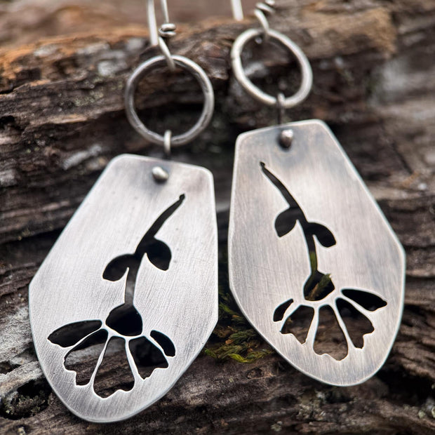 Echinacea Drop Earrings | Sterling Silver