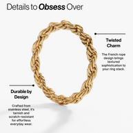 Frozen French Rope Ring