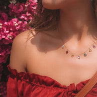 Silver Rainbow Sparkler Necklace