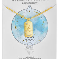 CZ Constellation Dog Tag Pendant Necklace