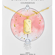 CZ Constellation Dog Tag Pendant Necklace