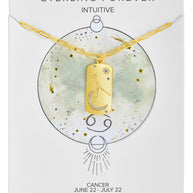 CZ Constellation Dog Tag Pendant Necklace