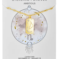 CZ Constellation Dog Tag Pendant Necklace