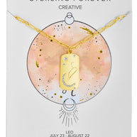CZ Constellation Dog Tag Pendant Necklace