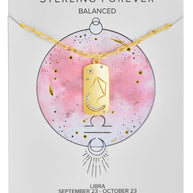 CZ Constellation Dog Tag Pendant Necklace