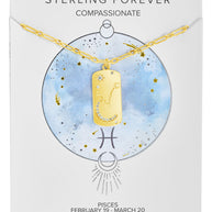 CZ Constellation Dog Tag Pendant Necklace