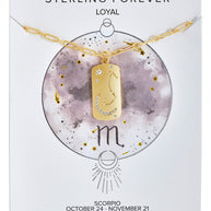 CZ Constellation Dog Tag Pendant Necklace