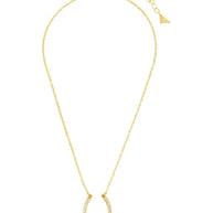 CZ Horseshoe Pendant Necklace