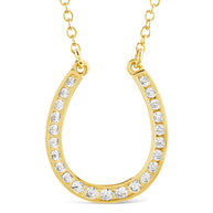 CZ Horseshoe Pendant Necklace